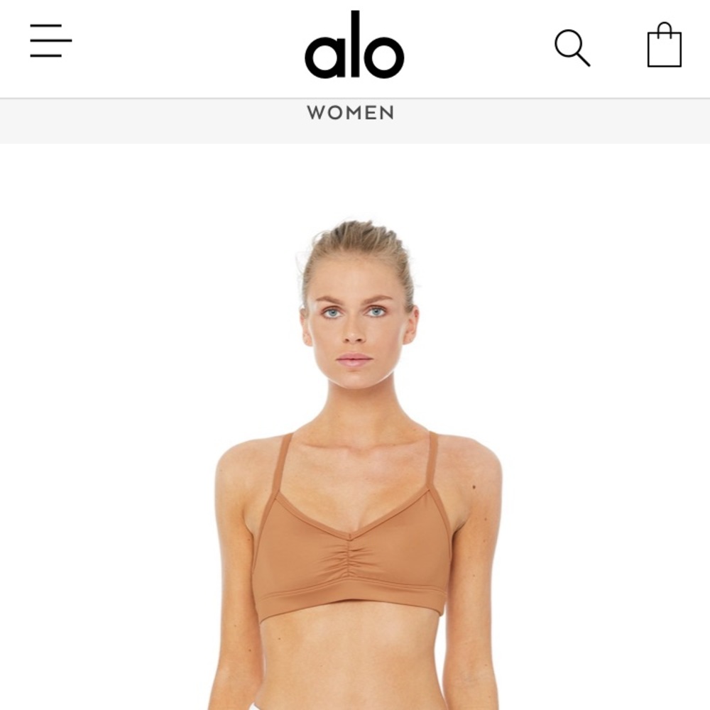 NWT Alo Sunny Strappy Bra in Henna Glossy